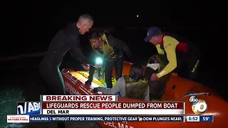 Several people rescued after being dropped in ocean off Del Mar