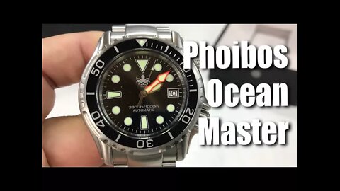Phoibos Ocean Master PY005C 1000M Automatic Black Diver Watch Review