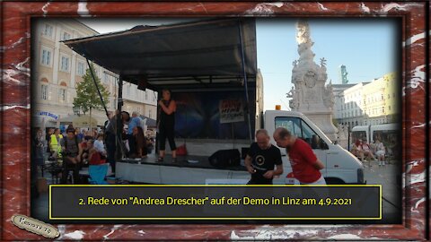 2. Rede von "Andrea Drescher" auf der Demo in Linz am 4.9.2021
