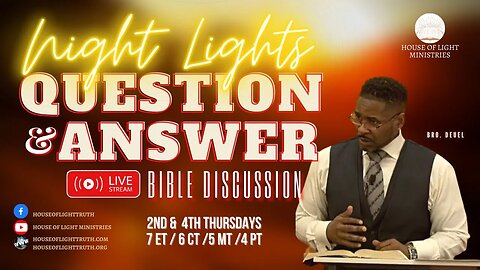 W.A.I.T. BROADCAST :: NIGHT LIGHTS Q & A BIBLE DISCUSSION AND STUDY