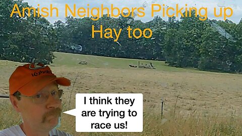 Amish Neighbors Picking up Hay too