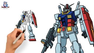 How to Draw RX-78-2 Gundam (Mobile Suit Gundam) - Anime
