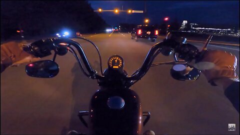 Pure {RAW} Sound | Harley Davidson Sportster Night Ride | Iron 1200 Raw Exhaust (ASMR GoPro 4K POV)