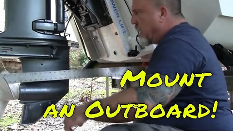 How to Mount an Outboard - Set Height Correctly and Rig - Boston Whaler 13 Restoration Part 19