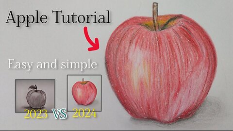 How to draw a realistic apple || Easy step by step tutorial || Apple Sketch || The World of Art