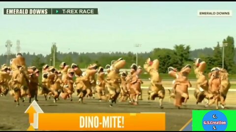 See the epic race between a massive hoard of T-Rex dinosaurs