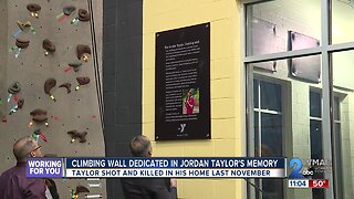 Climbing wall dedicated in Jordan Taylor’s memory in Catonsville