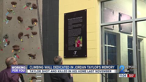 Climbing wall dedicated in Jordan Taylor’s memory in Catonsville