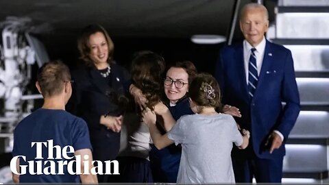 Biden and Harris greet freed Americans after biggest Russia prisoner swap since