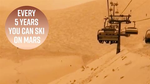 Red Sand From Sahara Makes Russians Ski On Sand Dunes