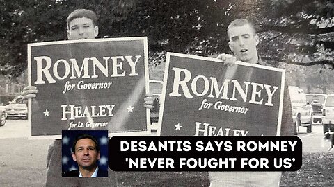 DeSantis says Romney 'never fought for us.' A photo shows he once campaigned for him