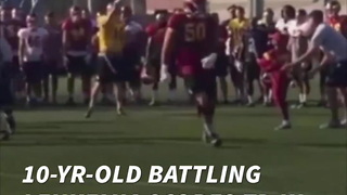 10-yr-old Battling Leukemia Scores TD In USC Practice