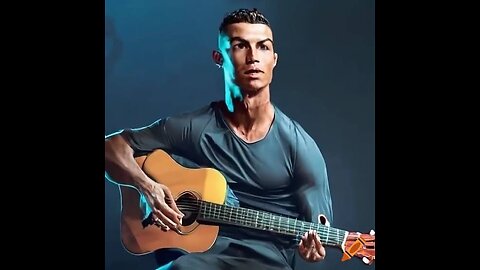 Ronaldo playing guitaar😆🎸