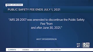 Public safety fee ends on July 1