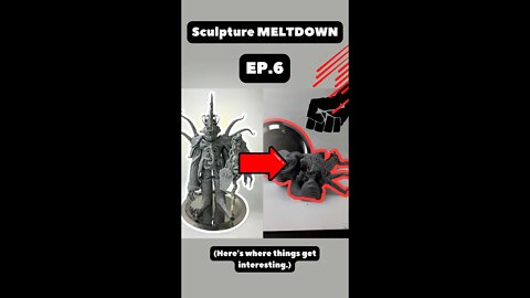 Clay Sculpture Melting | EP. 6 | Fantasy Armor Set #shorts