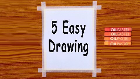 5 DIFFERENT EASY SCENERY DRAWING FOR BEGINNERS OIL PASTEL DRAWING NATURE DRAWING IDEAS