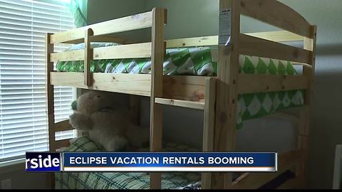 Vacation rentals booming ahead of solar eclipse
