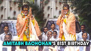 Amitabh Bachchan ARRIVES outside his Residence to celebrate his 81st birthday with fans 🎂💖📸