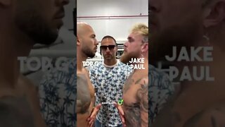 Andrew Tate Jake Paul Faceoff