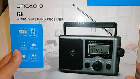 Unboxing of the Greadio T26 AM/FM/SW Portable Radio