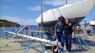 Ready to install our DYNEEMA RIG! PLUS a fully rebuilt mast tour - Free Range Sailing Ep 158