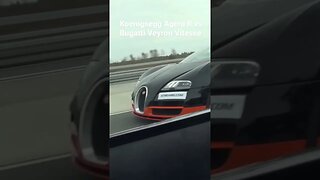🤯 Koenigsegg Agera R vs Bugatti Veyron Vitrsse W16 1200 HP best streetrace in the world? 361 km/h do
