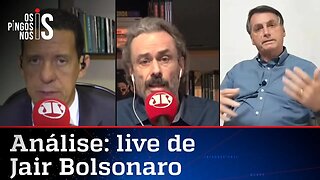 Comentaristas analisam a live do presidente Jair Bolsonaro de 09/07/20