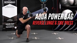 Aqua Power Bag Reverse Lunge Side Press