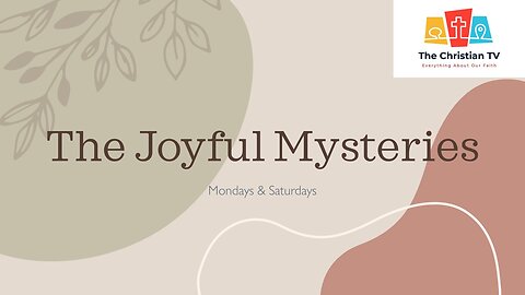 Virtual ROSARY I The Joyful Mysteries I Mondays & Saturdays I TheChristianTV