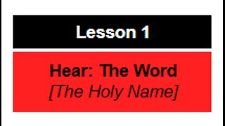 Lesson 1: Hear the Word