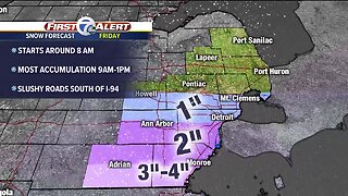 Accumulating snow Friday