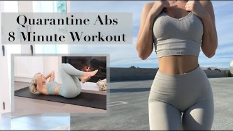 QUARANTINE ABS | My 8 Minute Go-To Cinch Waist Workout | Daisy Keech