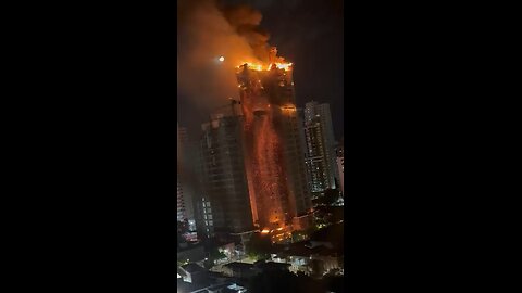 Gigantic blaze consumes high-rise in Recife, Brazil.