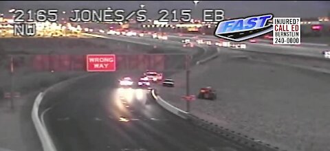 TRAFFIC ALERT: Single-vehicle crash involving LVMPD officer at 215 east, Jones