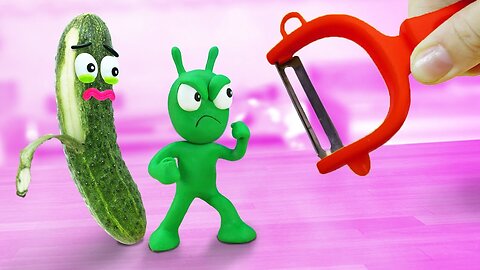 PEA PEA and Fruit Scraper! Why We Need Good Behavior - Stop Motion Cartoon For Kids
