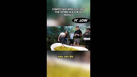 Contestant Wins $20,000 For Sitting In Tub Of Pickles | MrBeast