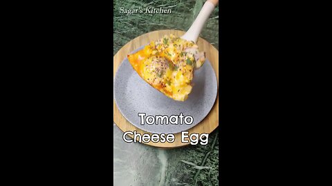 tomato egg cheese make with only three ingredient recipe