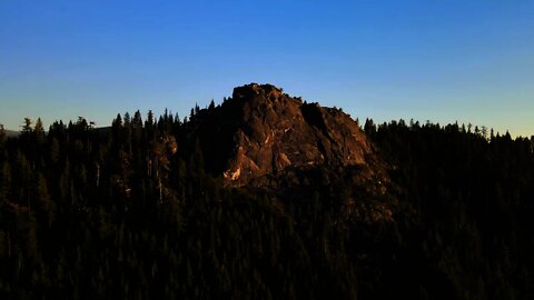 Eagle Rock in Tahoe. Drone View. [Trad 5.9 - Trad 5.12] [4k] [HDR] [Original Content]