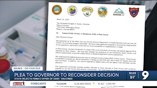 Plea to Governor to reconsider decision of FEMA offer