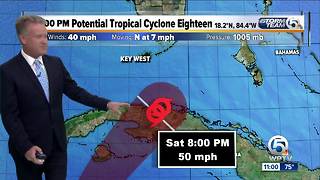 National Hurricane Center issues advisories on Potential Tropical Cyclone 18