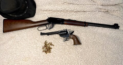 Rifle and pistol pairings part 14- Henry H001 lever action rifle and Ruger Single Six convertible.