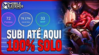 PEGUEI HONRA MÍTICA 100% SOLOQ COM 79% DE WR NESSA PT | BANE | MLBB