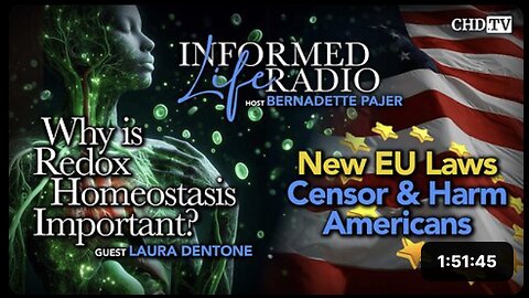 Why is Redox Homeostasis Important? + New EU Laws Censor & Harm Americans