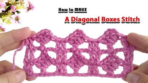 How To Make A Crochet Diagonal Box Crochet Stitch l Crafting Wheel