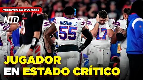 Jugador de Buffalo Bills se encuentra en estado crítico tras colapso en el campo de juego | NTD