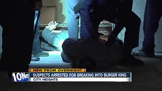 Pair arrested on suspicion of breaking into Burger King restaurant