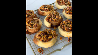 Cooking w/ Caramel Eps. 3 - Salted Caramel Pecan Puff Pastry Cinnamon Rolls