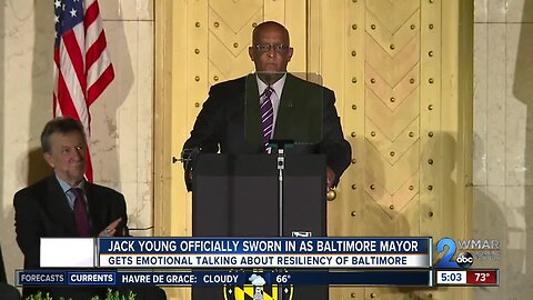 "Let's go build a city." Jack Young sworn in as Baltimore's 51st Mayor