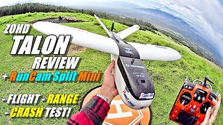 ZOHD NANO TALON FPV Review with RunCam SPLIT MINI & RadioLink AT10ii [Flight, Range, CRASH! Test]