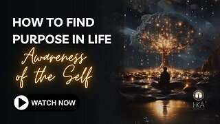 How to find purpose in life. 2- Awareness of the Self!